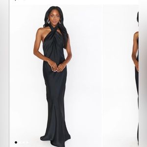 Show Me Your Mumu Jasmine Halter Dress - Black